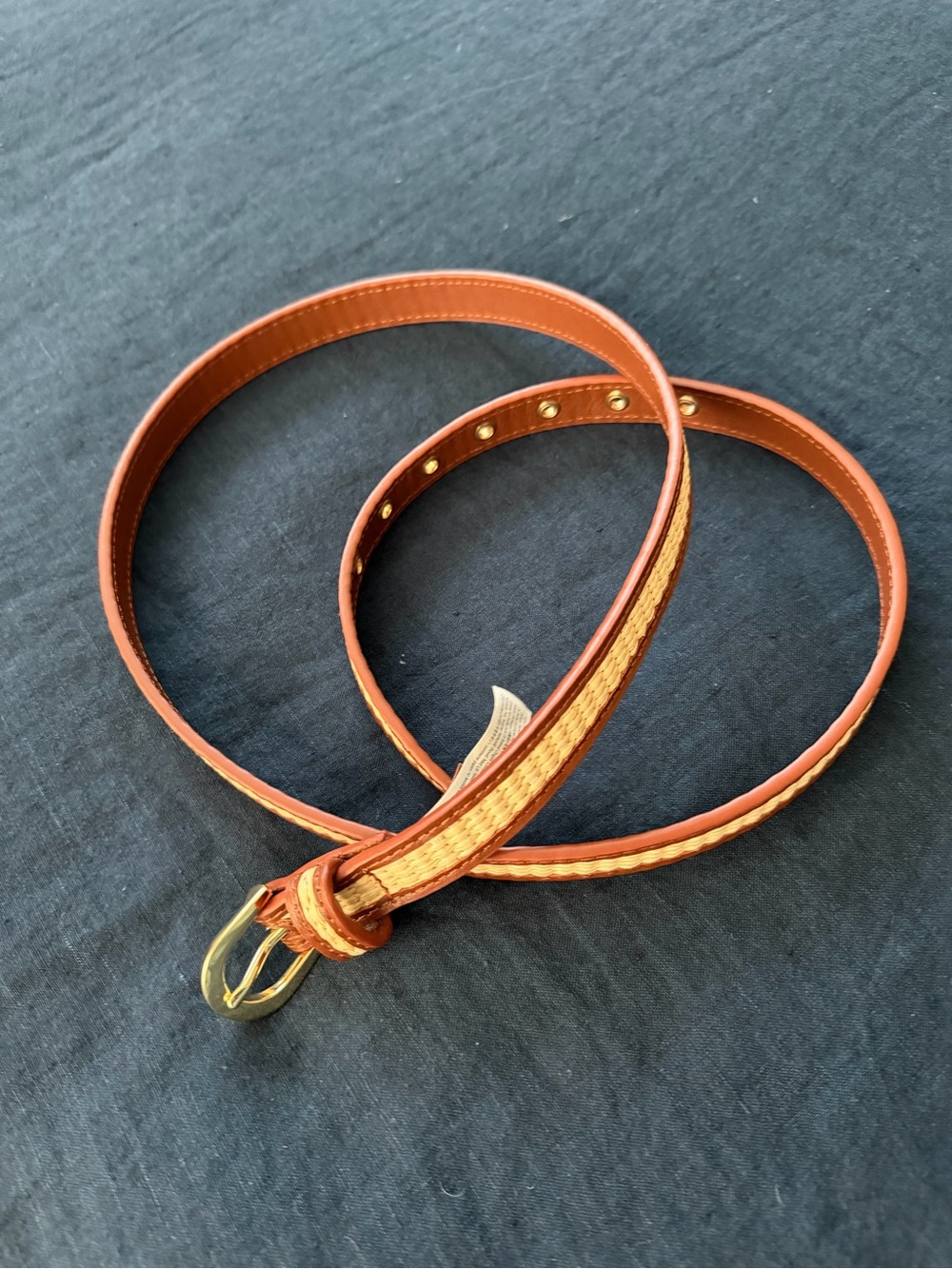 J Crew women Braided Leather  Waist Belt in Tan and Brown